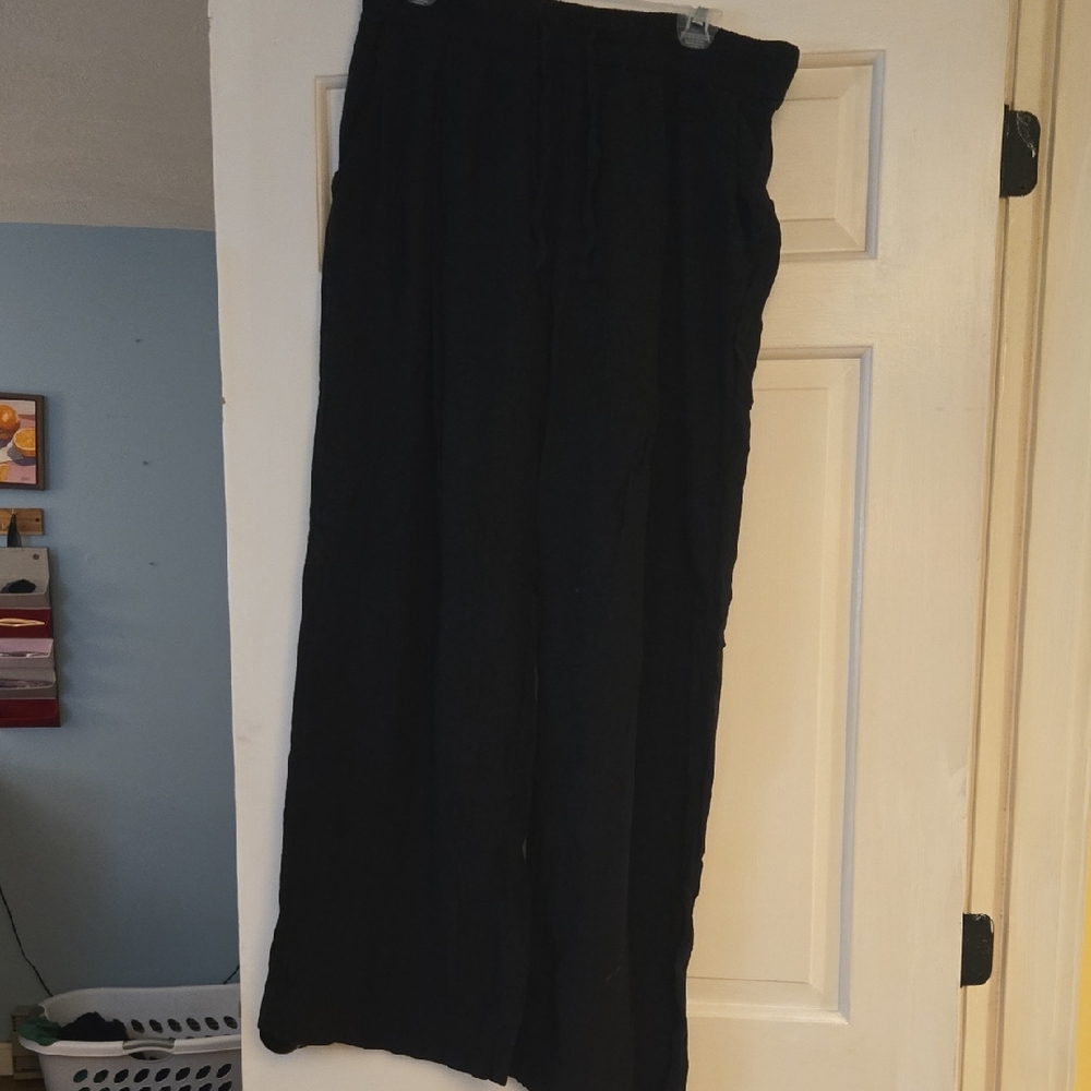 Women's Wide Leg Pants - Black